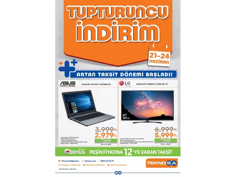 Teknosa 21 - 24 Haziran Tupturuncu ndirim - 1