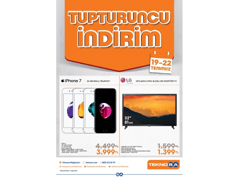 Teknosa Tupturuncu ndirim 19 - 22 Temmuz - 1