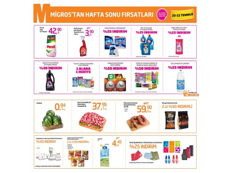 Migros Hafta Sonu 20 - 22 Temmuz