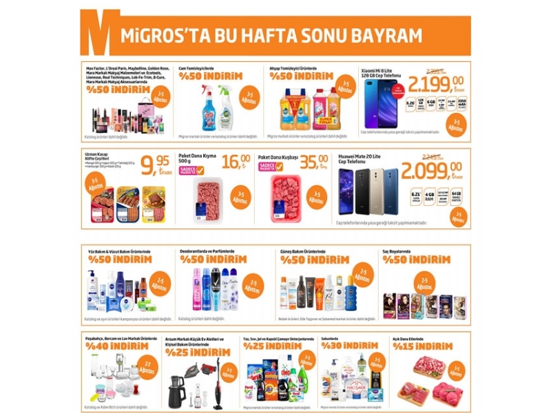 Migros 3 - 5 Austos Hafta Sonu