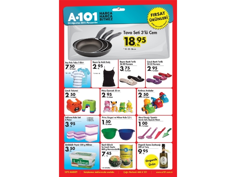 A101 4 Austos 2011 Frsat rnleri