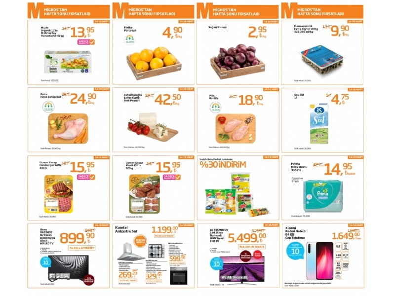 Migros Hafta Sonu 14 - 16 Mart 2020