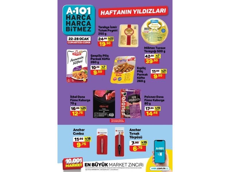 A101 22 - 28 Ocak Haftann Yldzlar - 2