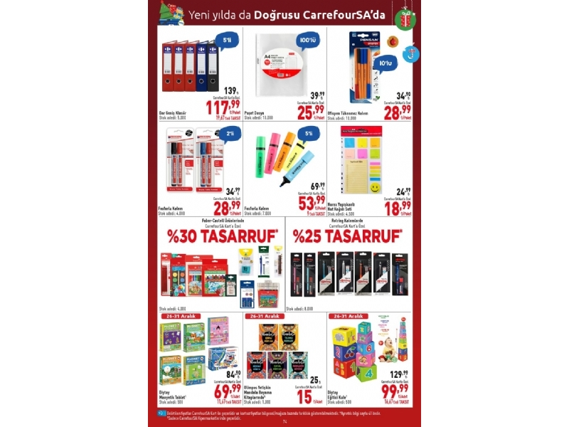 CarrefourSA 15 Aralk - 2 Ocak Ylba Katalou - 74