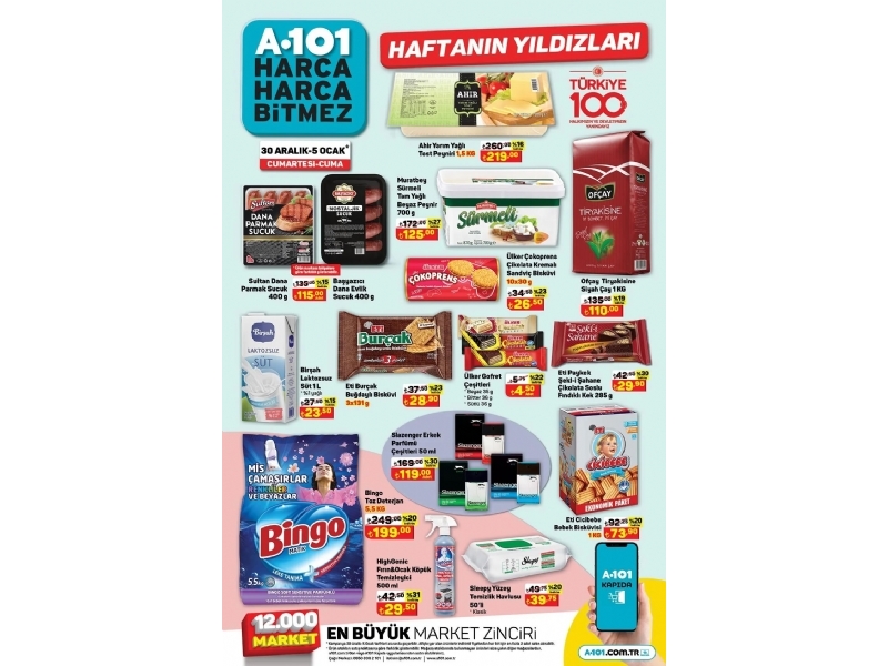 A101 30 Aralk - 5 Ocak Haftann Yldzlar