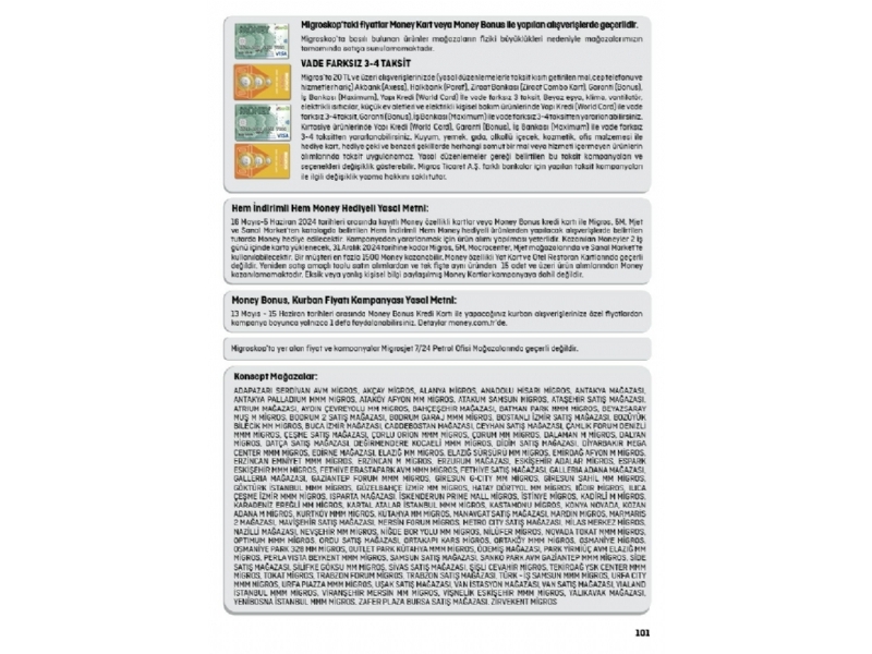 Migros 16 Mays - 5 Haziran Migroskop - 100