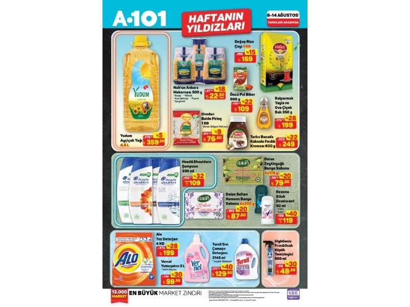 A101 8 - 14 Austos Haftann Yldzlar - 2