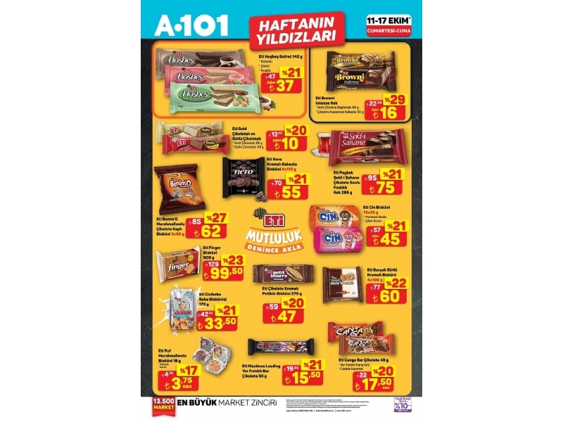 A101 11 - 18 Ekim Haftann Yldzlar - 3