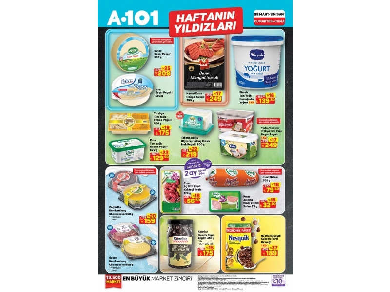 A101 28 Mart - 3 Nisan Haftan�n Y�ld�zlar� - 1