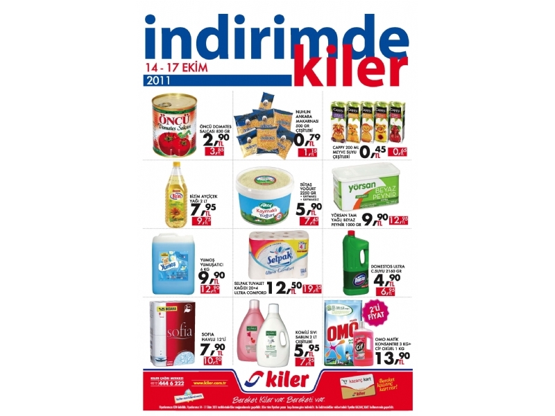 Kiler 14 - 17 Ekim 2011 HaftaSonu ndirimleri