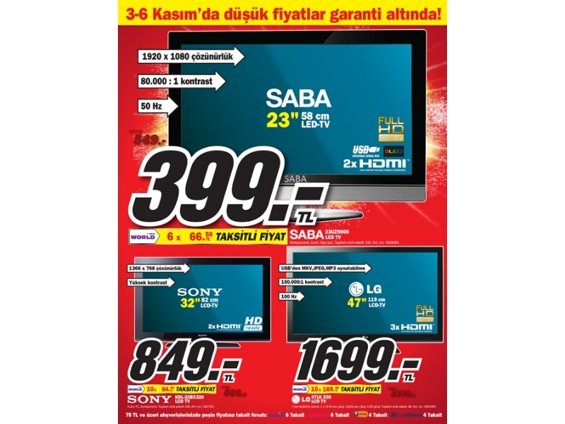 Media Markt 3 - 6 Kasm 2011 stanbul ndirimleri