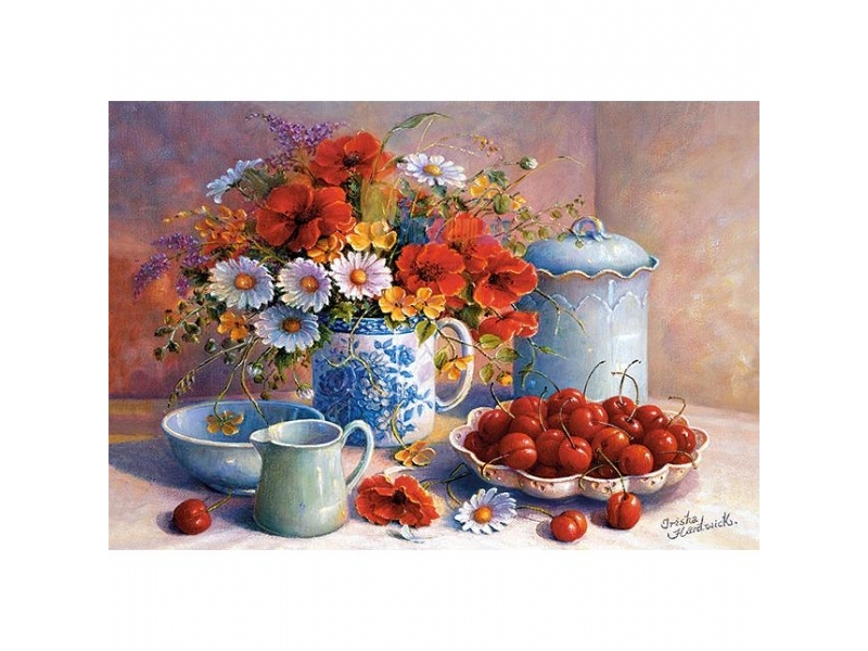 Castorland 1500 Para Meadow Flowers and Cherries, Trisha Hardwick