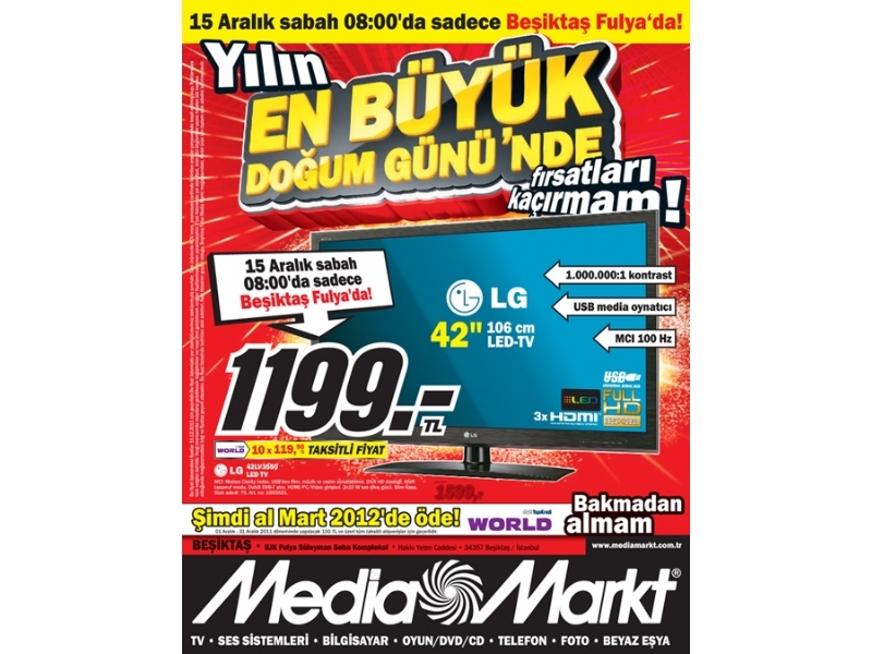 Media Markt 15 Aralk Beikta Fulya Doum Gn Kampanyas