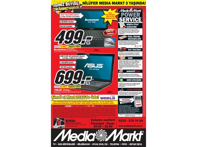 Media Markt 16 -17 Aralk 2011 Bursa ndirimleri