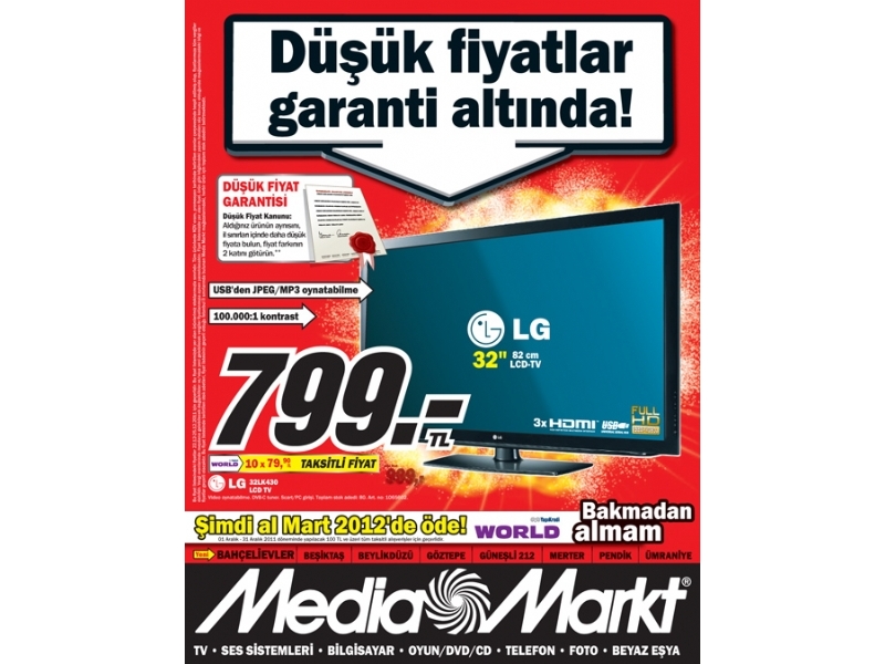 Media Markt 22 - 25 Aralk 2011 stanbul ndirimleri