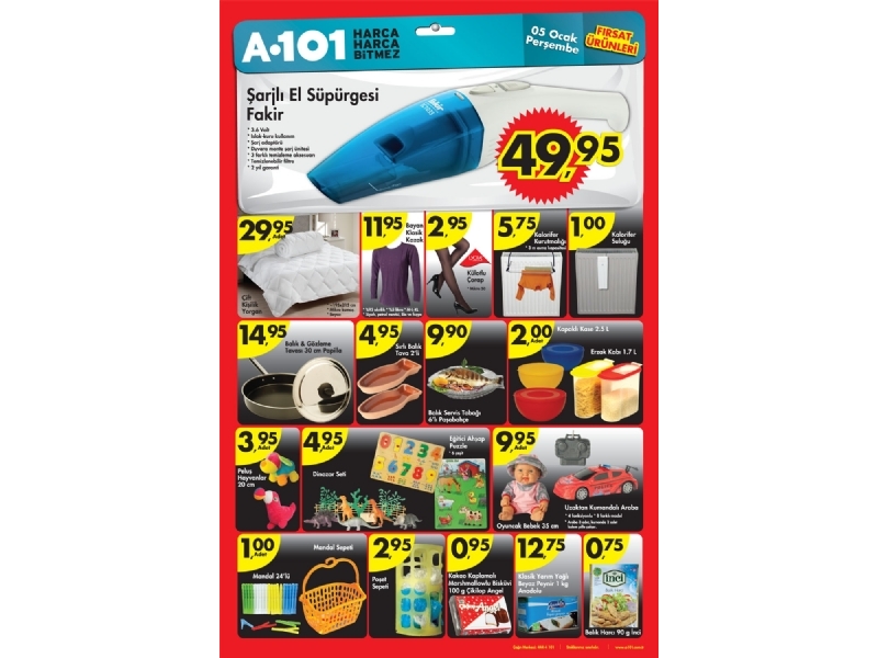 A101 5 Ocak 2012 Frsat rnleri