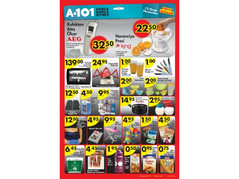 A101 12 Ocak 2012 Frsat rnleri