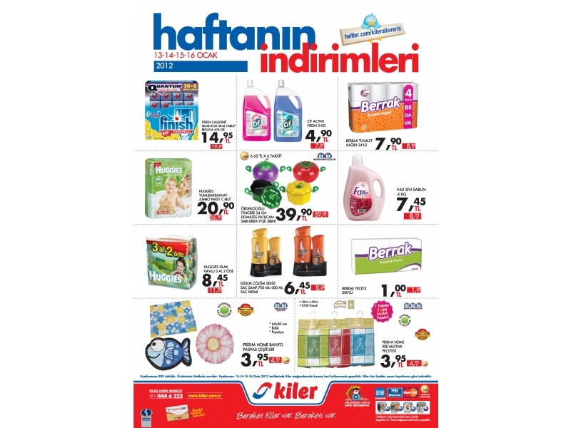 Kiler 13 - 16  Ocak 2012 HaftaSonu ndirimleri