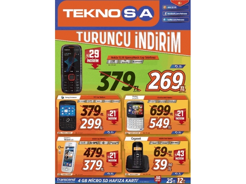 Teknosa 21 Ocak 2012 Turuncu ndirim Kampanyas
