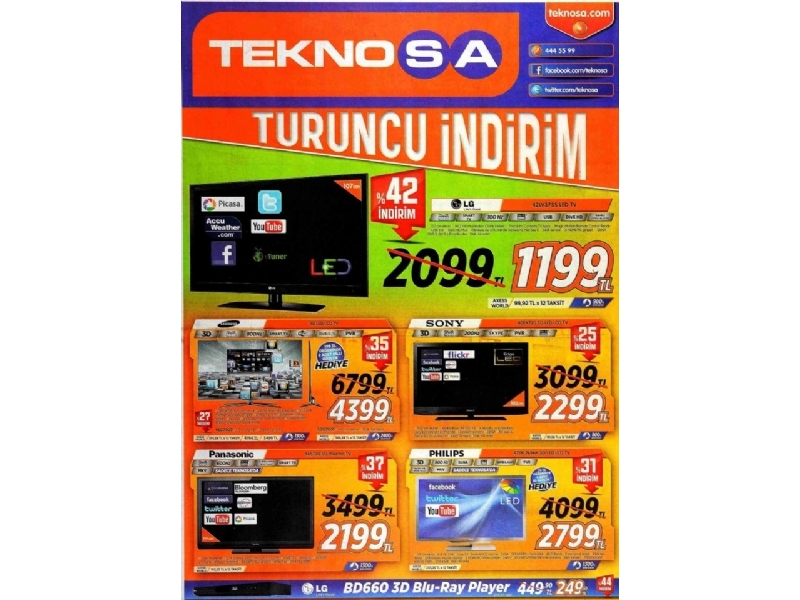 Teknosa 21 Ocak 2012 Turuncu ndirim Kampanyas