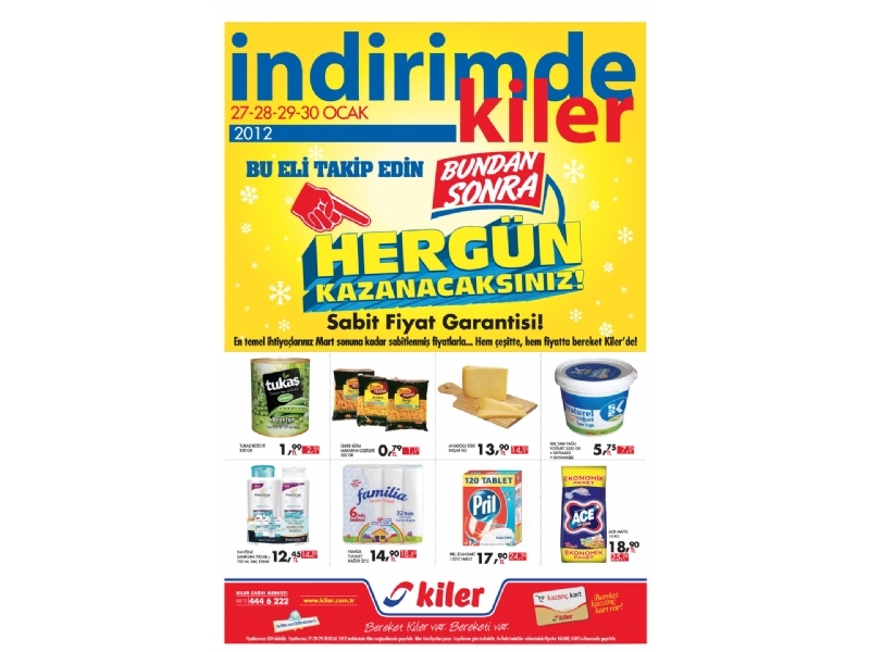 Kiler 27 - 30 Ocak 2012 HaftaSonu ndirimleri