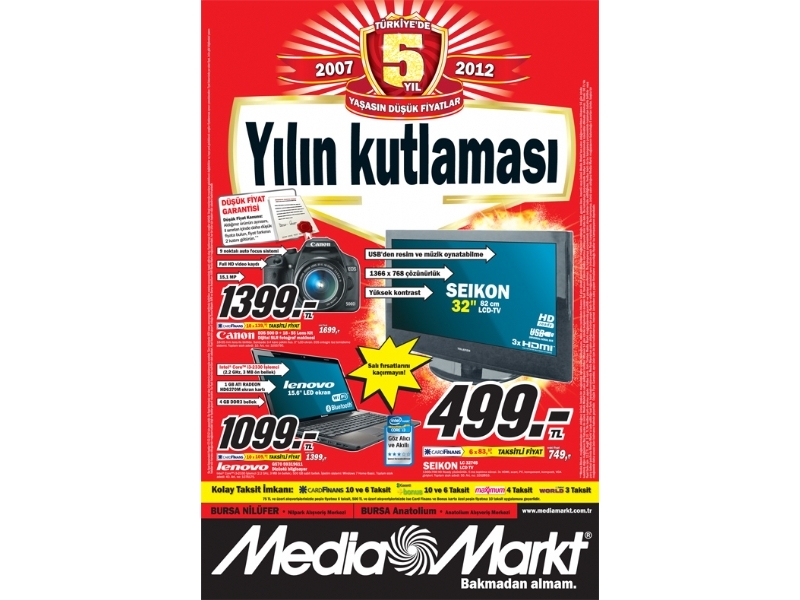 Media Markt 7 ubat 2012 Bursa ndirimleri