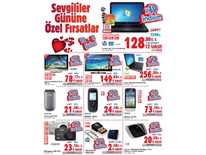 Bimeks'te Sevgililer Gn'ne zel Frsatlar!
