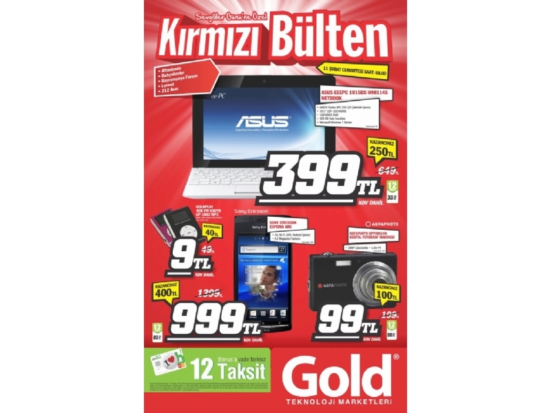 Gold 11 - 12 ubat lgn ndirim Kampanyas