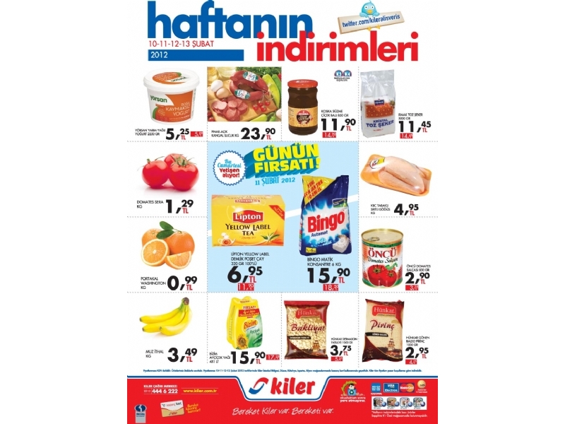 Kiler 10 - 13 ubat 2012 HaftaSonu ndirimleri