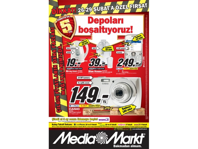 Media Markt 26 -29 �ubat �stanbul Depolar� Bo�alt�yoruz Kampanyas�