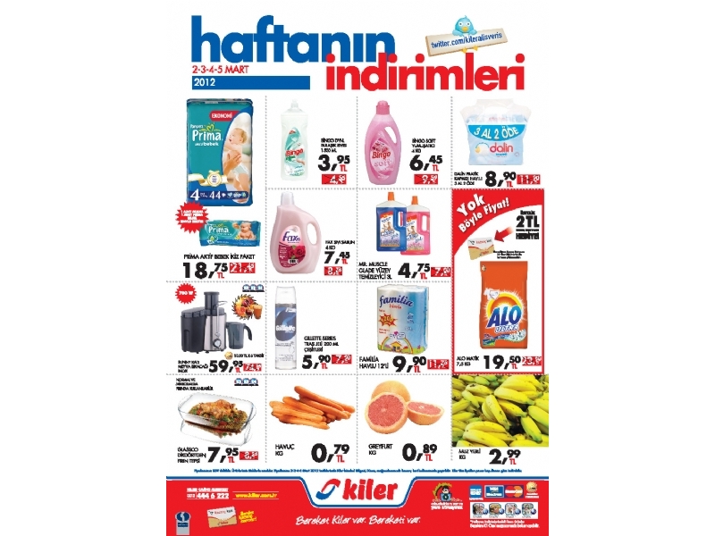 Kiler 2 - 5 Mart 2012 HaftaSonu ndirimleri