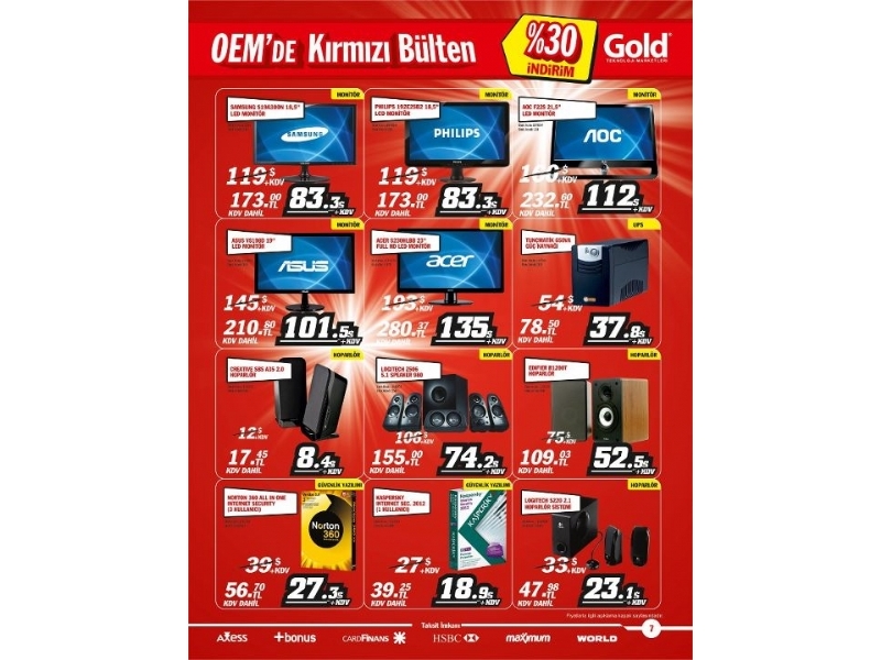 Gold 9 - 11 Mart Krmz Blten ndirim Kampanyas