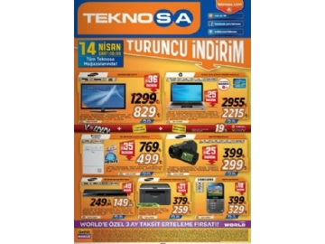 Teknosa 14 Nisan Turuncu ndirim - 2