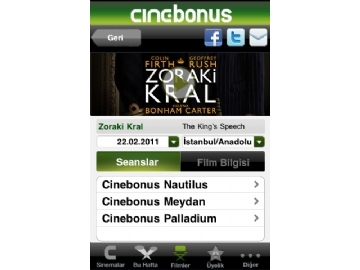 Cinebonus iPhone Uygulamas