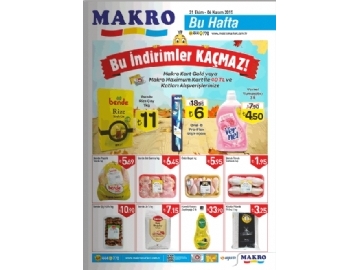 Makro Market 31 Ekim 6 Kasim 2015 Haftanin Indirimli Urunleri Market Ve Gida