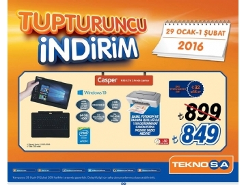 Teknosa 29 Ocak Turuncu ndirim - 2