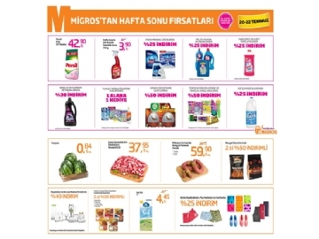 Migros Hafta Sonu 20 - 22 Temmuz