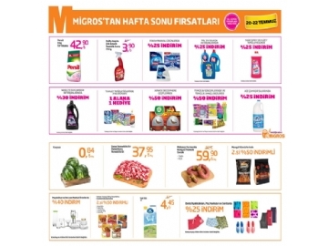 Migros Hafta Sonu 20 - 22 Temmuz