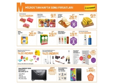 Migros Hafta Sonu 27 - 29 Temmuz