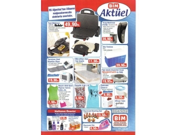Bim 5 Ağustos 2011 Aktüel Ürünler - Bim Market İndirimleri