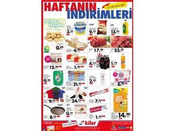 Kiler 6 - 7 - 8 Ağustos 2011 HaftaSonu İndirimleri Broşürü