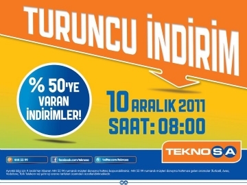 Teknosa 10 Aralk 2011 Turuncu ndirim Kampanyas