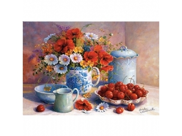 Castorland 1500 Para Meadow Flowers and Cherries, Trisha Hardwick