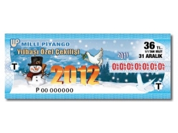 2012 Milli Piyango Bileti