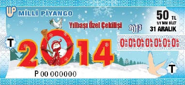 31 Aralk 2013 Sal tarihli 2014 Ylba zel ekilii Milli Pyango Bileti
