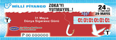29 Mays 2017 Pazartesi tarihli 29 Mays 2017 Milli Pyango Bileti
