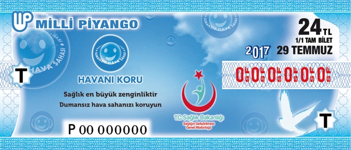 29 Temmuz 2017 Cumartesi tarihli 29 Temmuz 2017 Milli Pyango Bileti