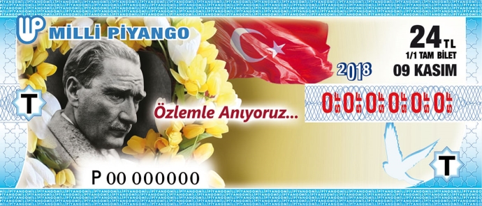 9 Kasm 2018 Cuma tarihli 9 Kasm 2018 Milli Pyango Bileti