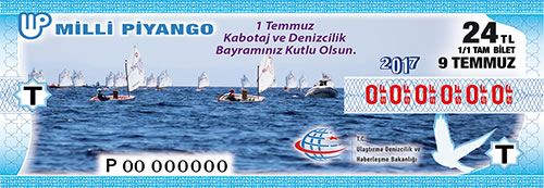 9 Temmuz 2017 Pazar tarihli 9 Temmuz 2017 Milli Pyango Bileti