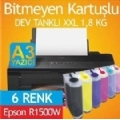 EPSON 1500W A3+ Yazıcı ve DEV XXL BİTMEYEN KARTUŞ SİSTEMİ, Kuşe Mürekkepli